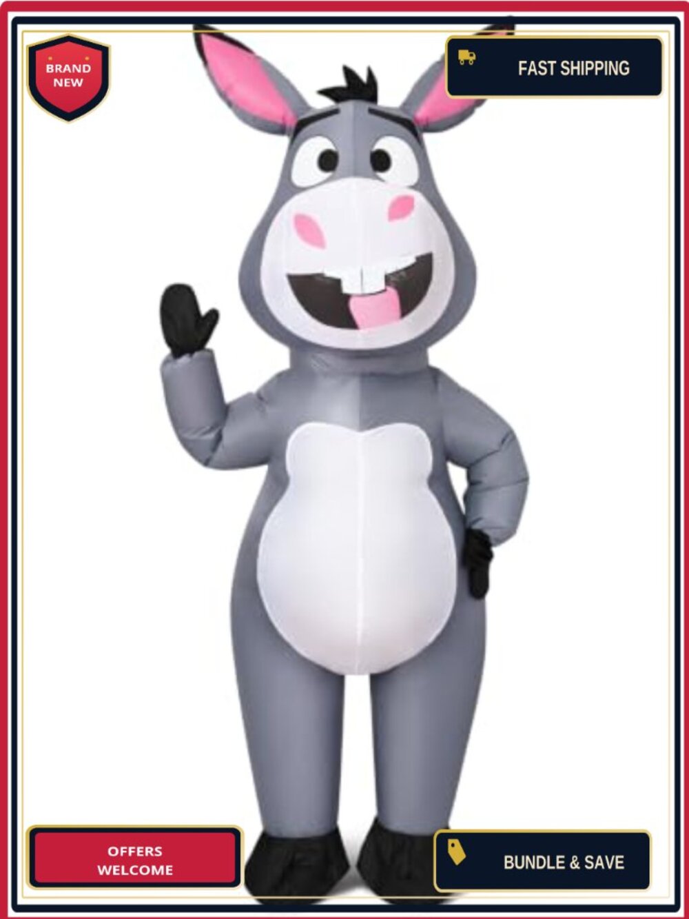 Inflatable Donkey Costume Adult Blow Up Halloween Funny Cosplay Suit
